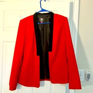 Red and Black Vince Camuto Blazer